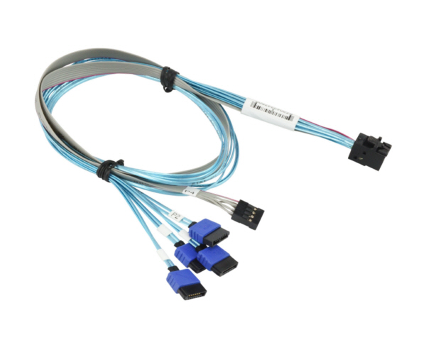 Supermicro MiniSAS HD to 4 SATA 60cm with Sideband Cable (CBL-SAST-0948)