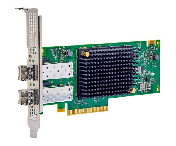 Emulex LPe36002 Dual Port FC64 Fibre Channel HBA, PCIe Low Profile